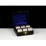 A set of six Elizabeth II Sterling Silver napkin rings by Preece & Williscombe, London 1966. With