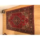 A large antique Tabriz oriental rug / carpet 300x196cm approx.