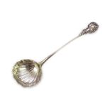 A spectacular antique George II Sterling Silver soup ladle by William Turner, London 1755. With a