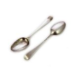 Two antique George III Sterling Silver tablespoons by Stephen Adams II, London 1772 / 1774. In