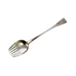 An antique George III Sterling Silver runcible spoon / spork by Eley & Fearn, London 1817. In Old