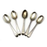 A pair of antique George II Sterling Silver dessert spoons, probably by Isaac Callard, London
