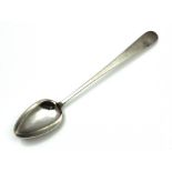 An antique George III provincial Irish Sterling Silver basting spoon by John Nicholson of Cork circa