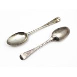 SPENCER FAMILY An antique George I Britannia Silver tablespoon by Jane Lambe, London 1722. In
