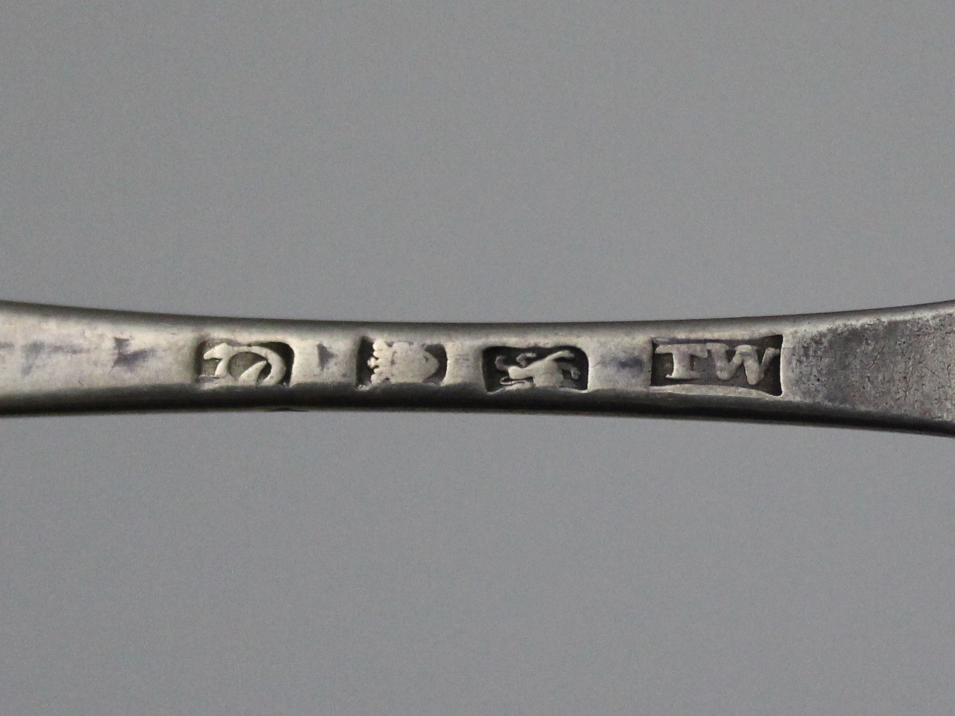 SPENCER FAMILY An antique George I Britannia Silver tablespoon by Jane Lambe, London 1722. In - Image 3 of 3