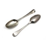 SPENCER FAMILY A pair of Antique George III Sterling Silver tablespoons by Thomas & William Chawner,