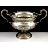 A magnificent antique Indian Colonial Silver trophy bowl by T Lutchmiah Chetty & Sons of Bangalore