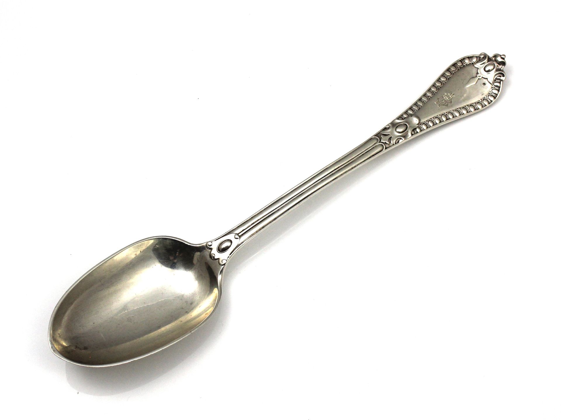 A rare antique Victorian Sterling Silver basting spoon by George Adams, London 1879. In Grecian