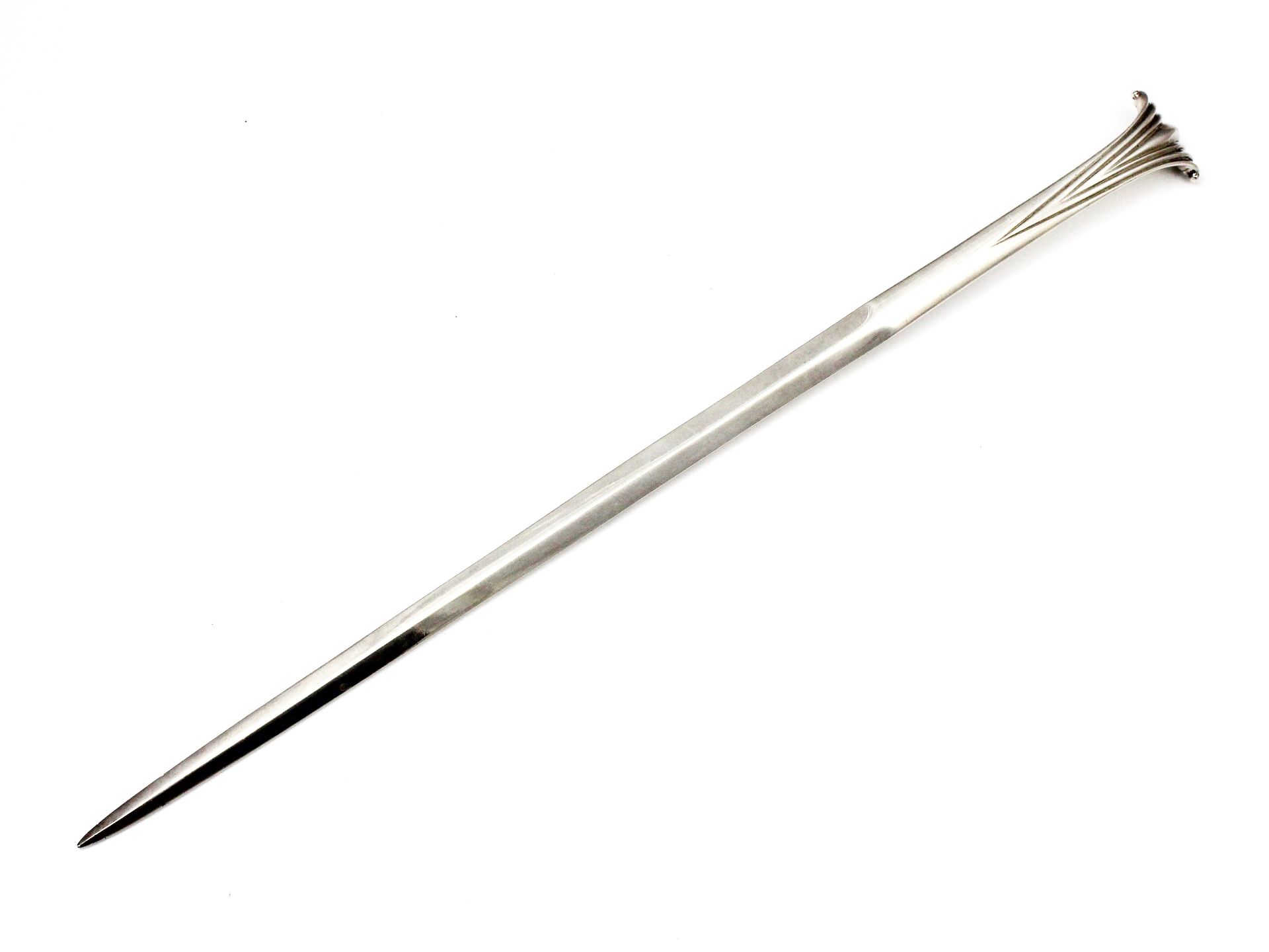 A rare antique George IV Sterling Silver meat skewer by William Elliott or William Eaton, London