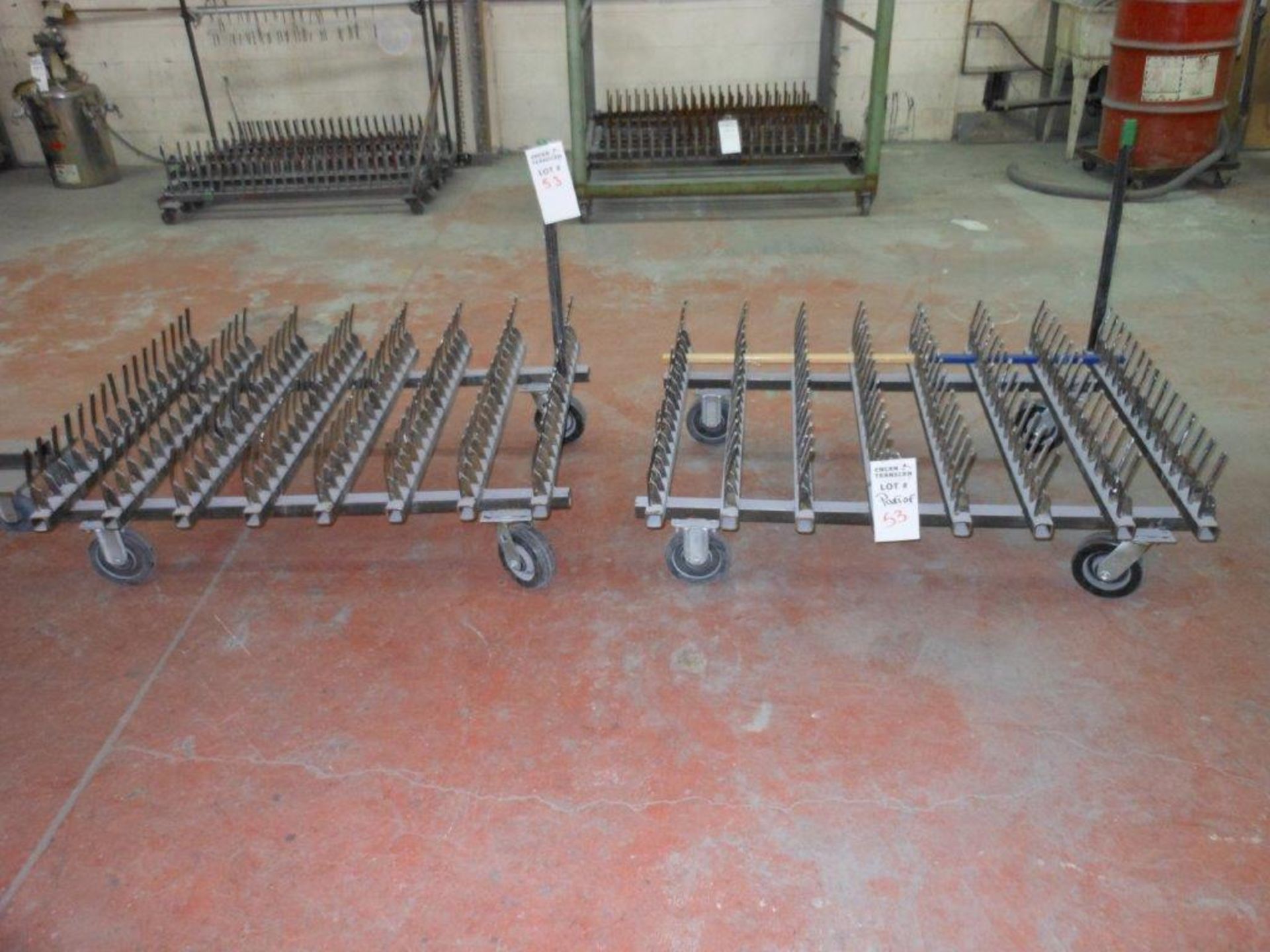 MOBILE STEEL RACKS 38'' x 48'' (FOR STICKS)