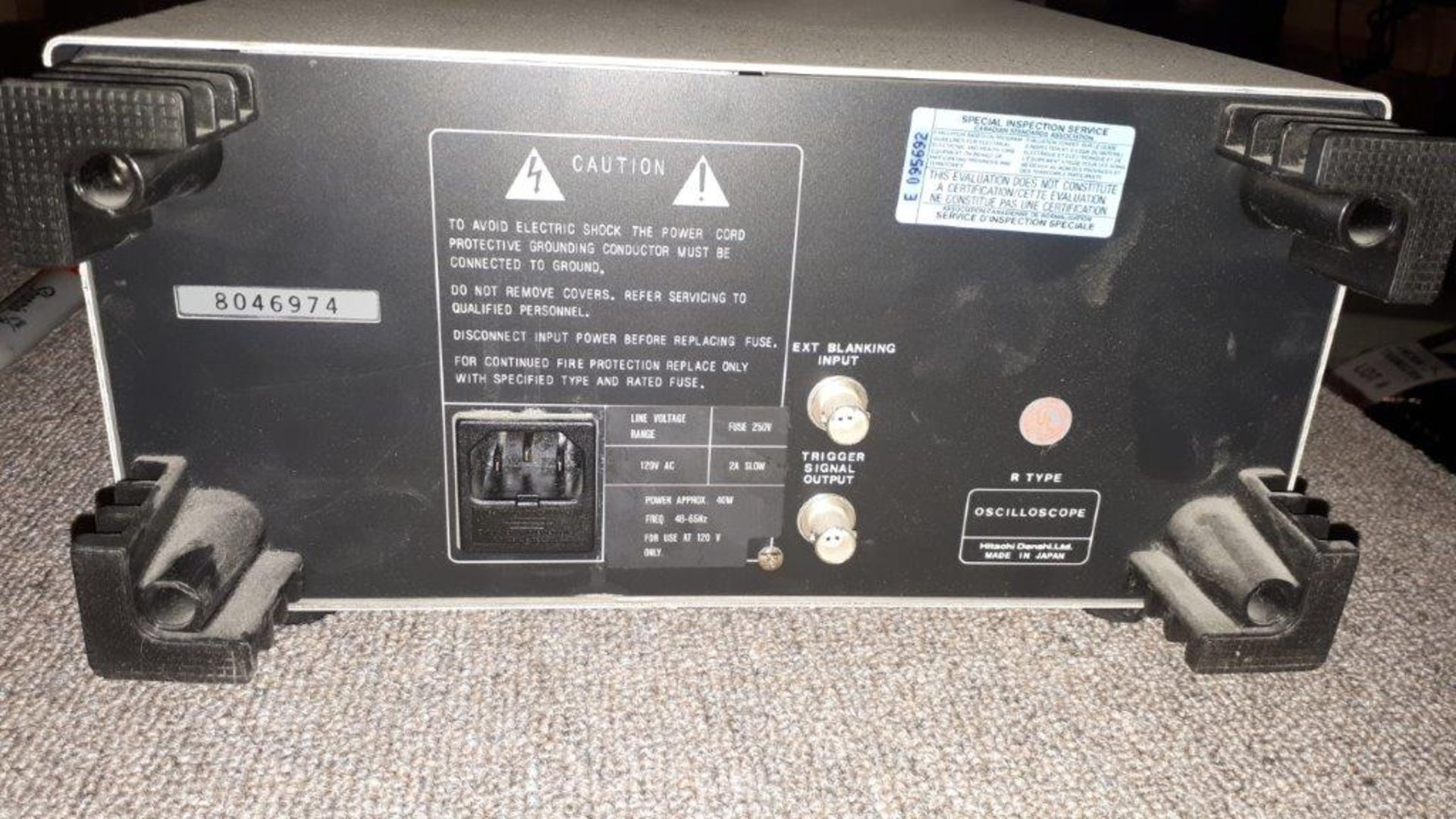 HITACHI OSCILLOSCOPE, mod: V-1565 - Image 3 of 3