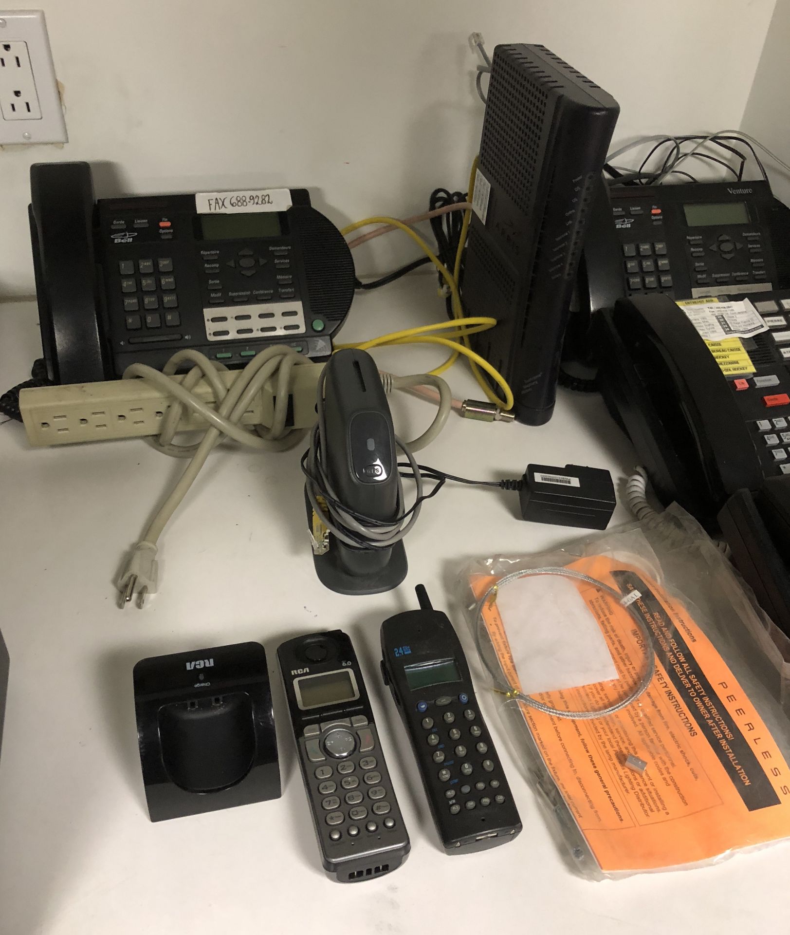 LOT OF OFFICE PHONES AND SMALL ROUTER, PLUS MISC ITEMS - Image 3 of 3