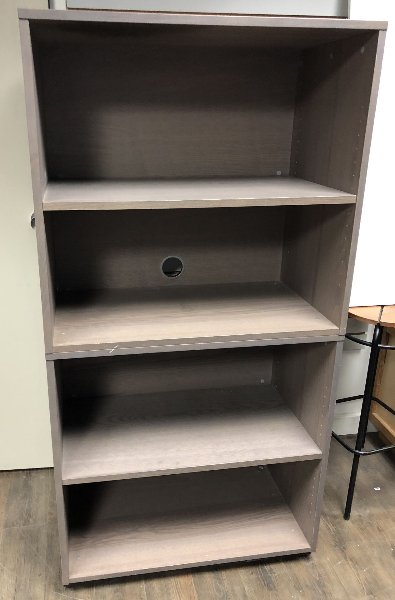 BEAUTIFUL GREY WOOD SHELF UNIT