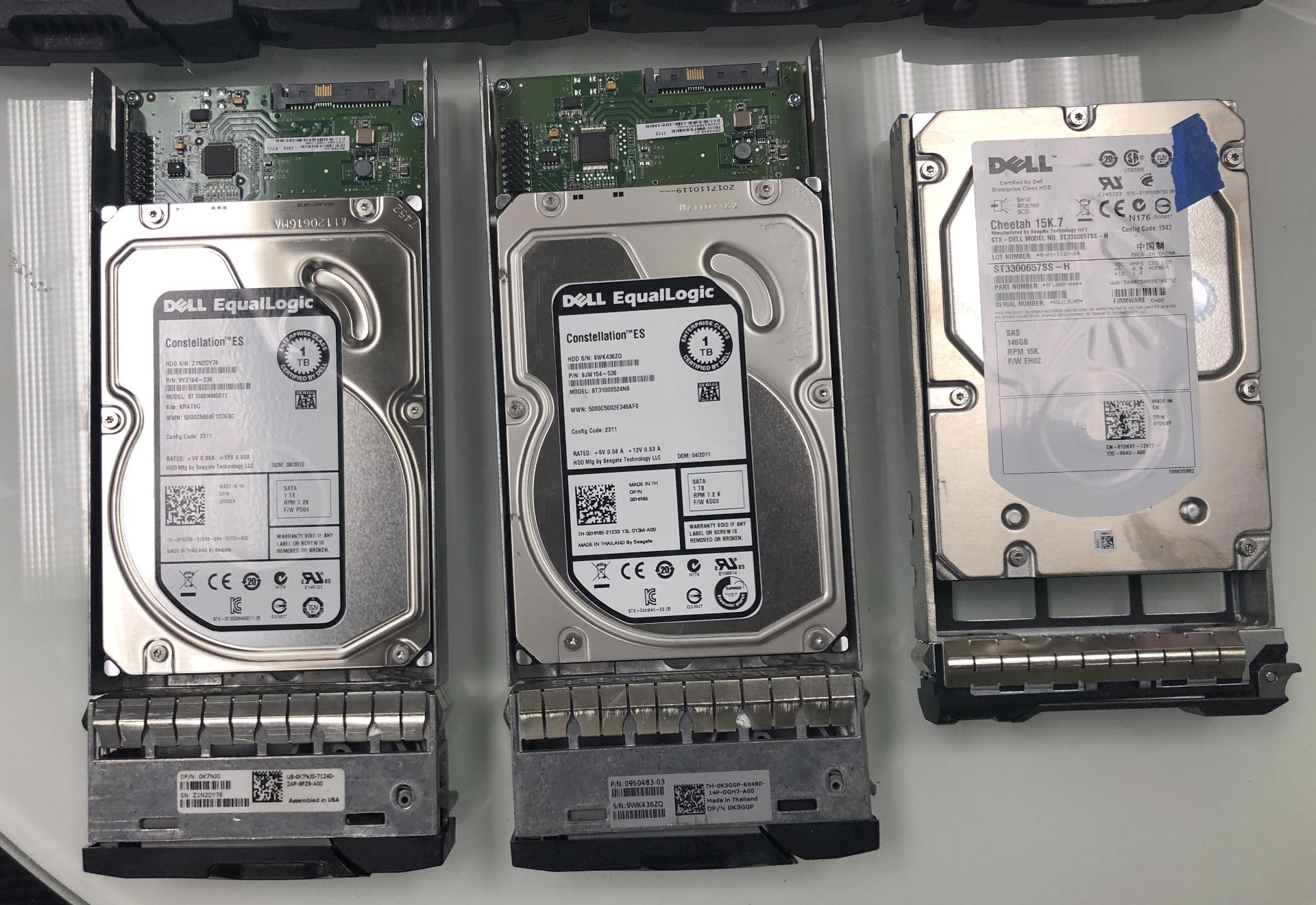 7 HARD DRIVES, ALL FROM NETWORKING SET UP BCBG - Image 2 of 3