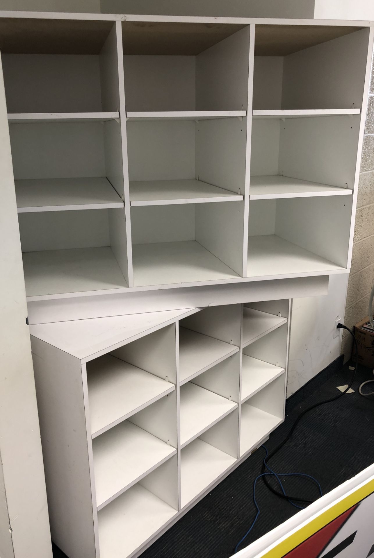 TWO BOOK UNIT DISPLAY UNITS , WHITE