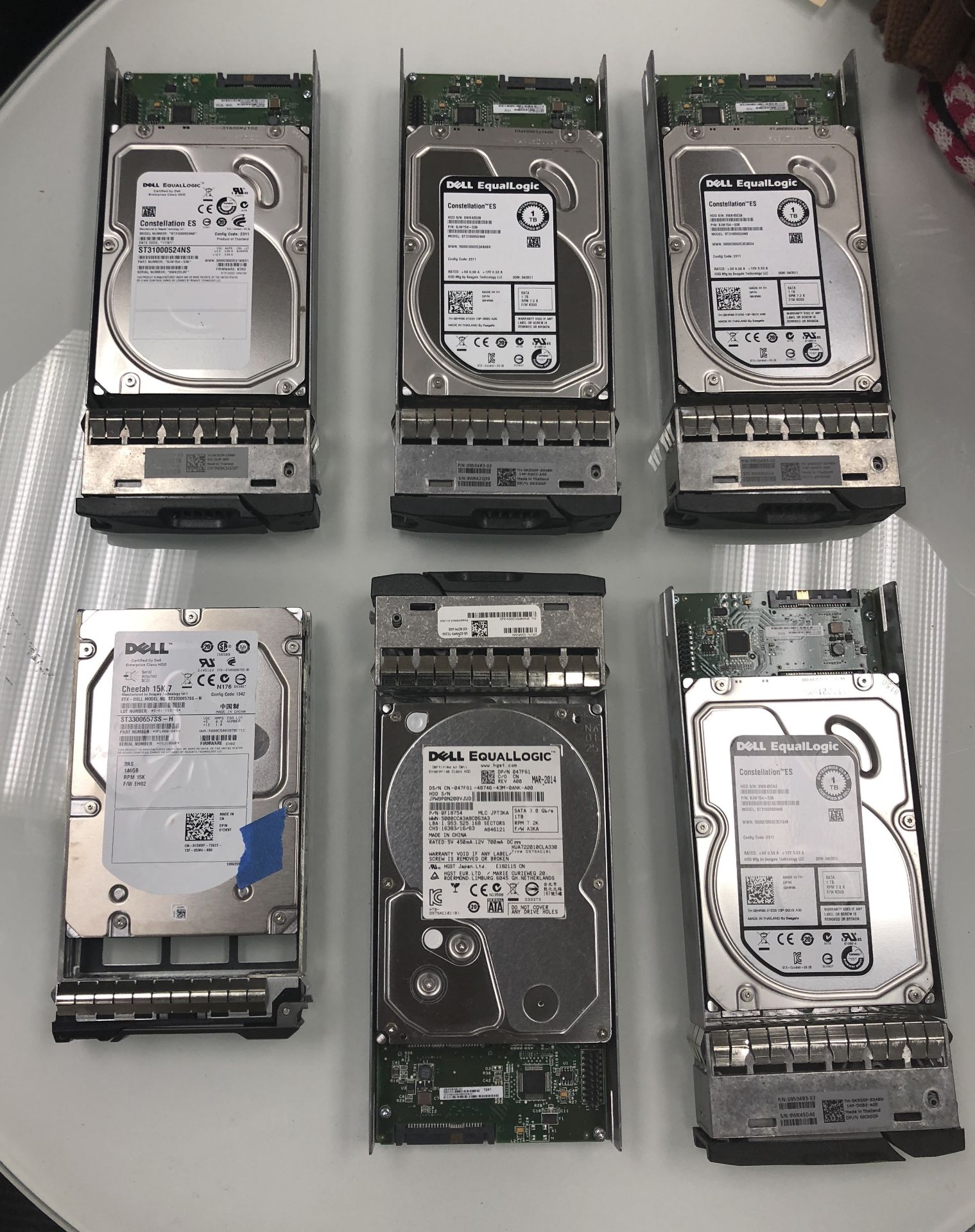 6 HARD DRIVES FROM NETWORKING SET UP