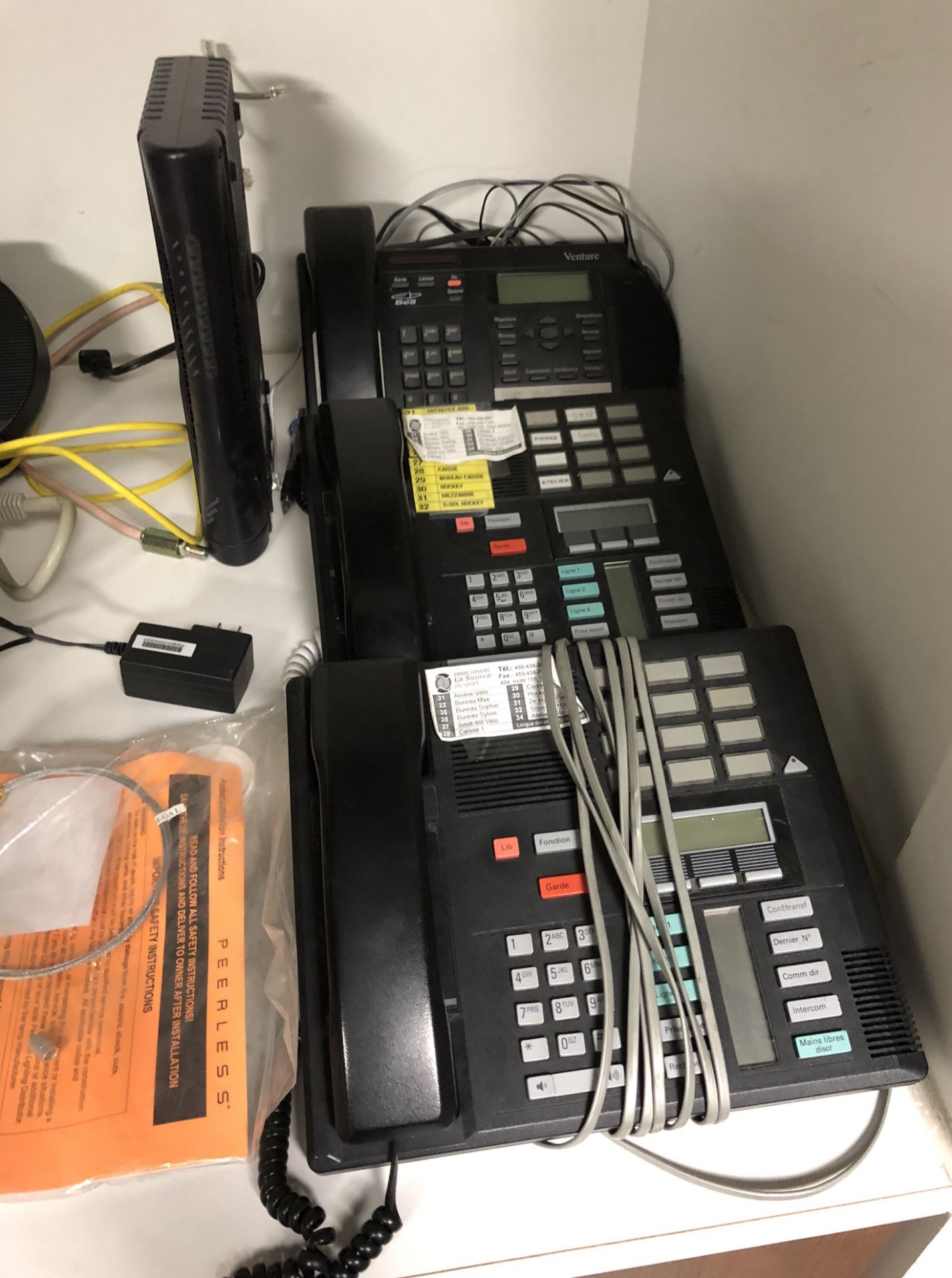 LOT OF OFFICE PHONES AND SMALL ROUTER, PLUS MISC ITEMS - Image 2 of 3