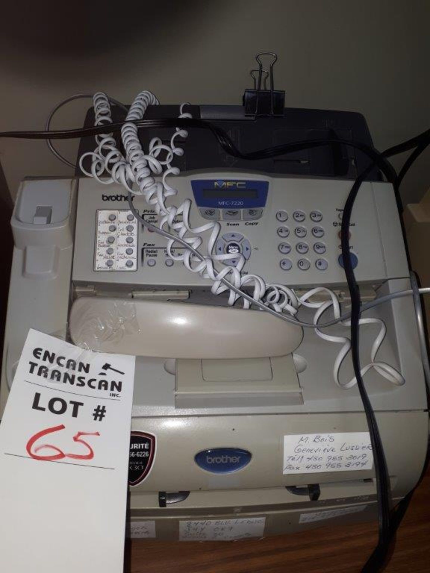 "BROTHER" FAX UNIT (details via photo)