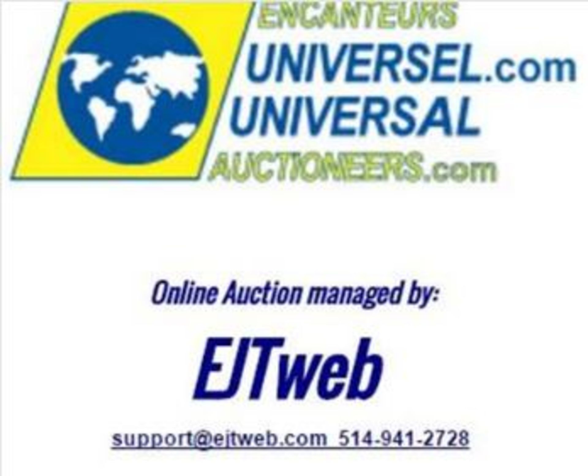 Gestion d'Encan en Ligne / Online auction management: EJTweb - 514-941-2728