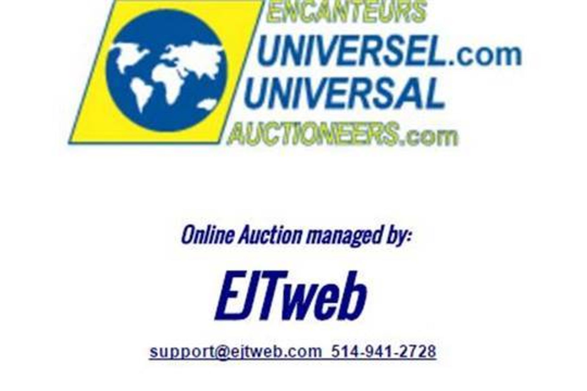 Online auction management provided by EJTweb.com on behalf of Universal Auctioneers