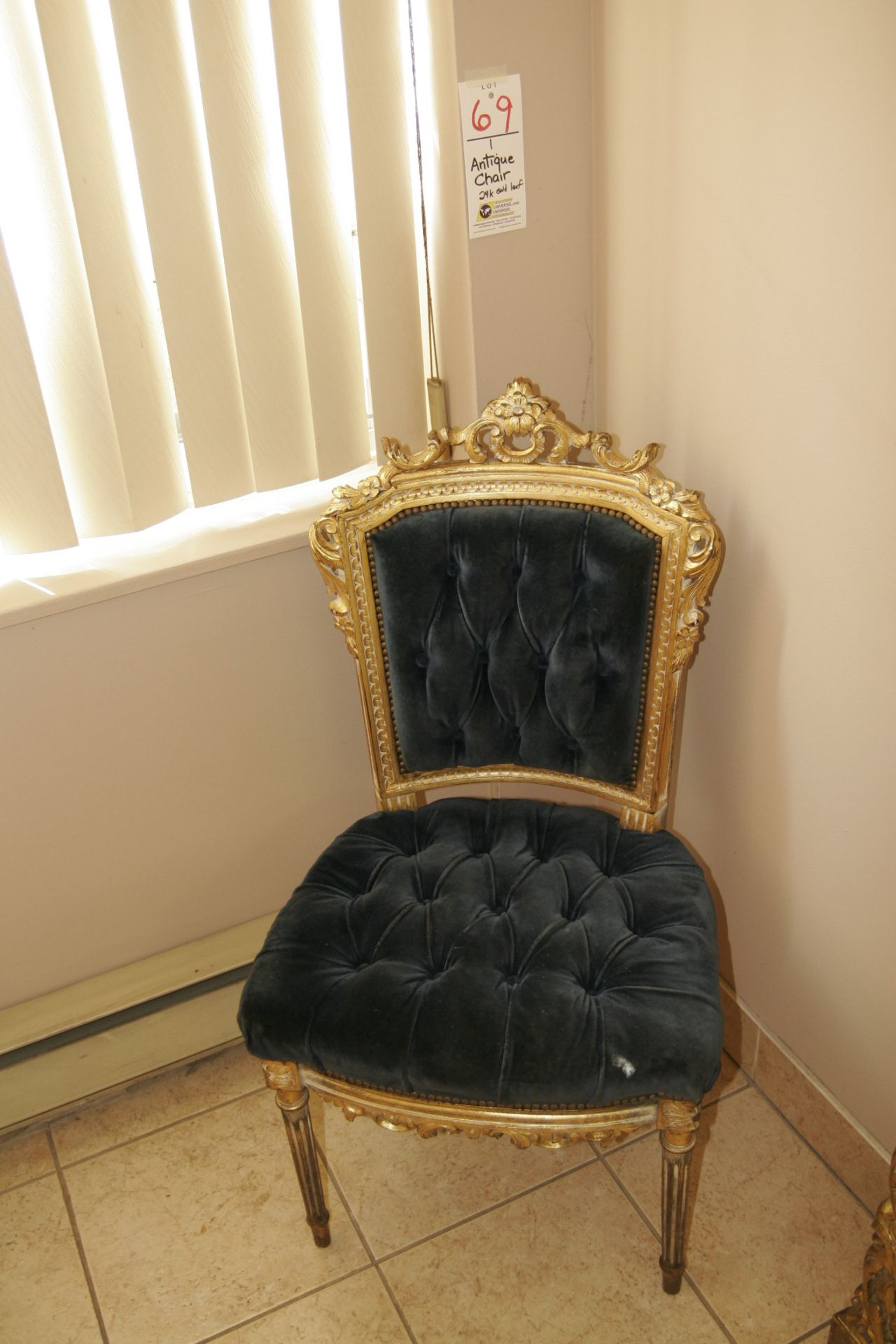 Antique Chair,24K Gold Leaf