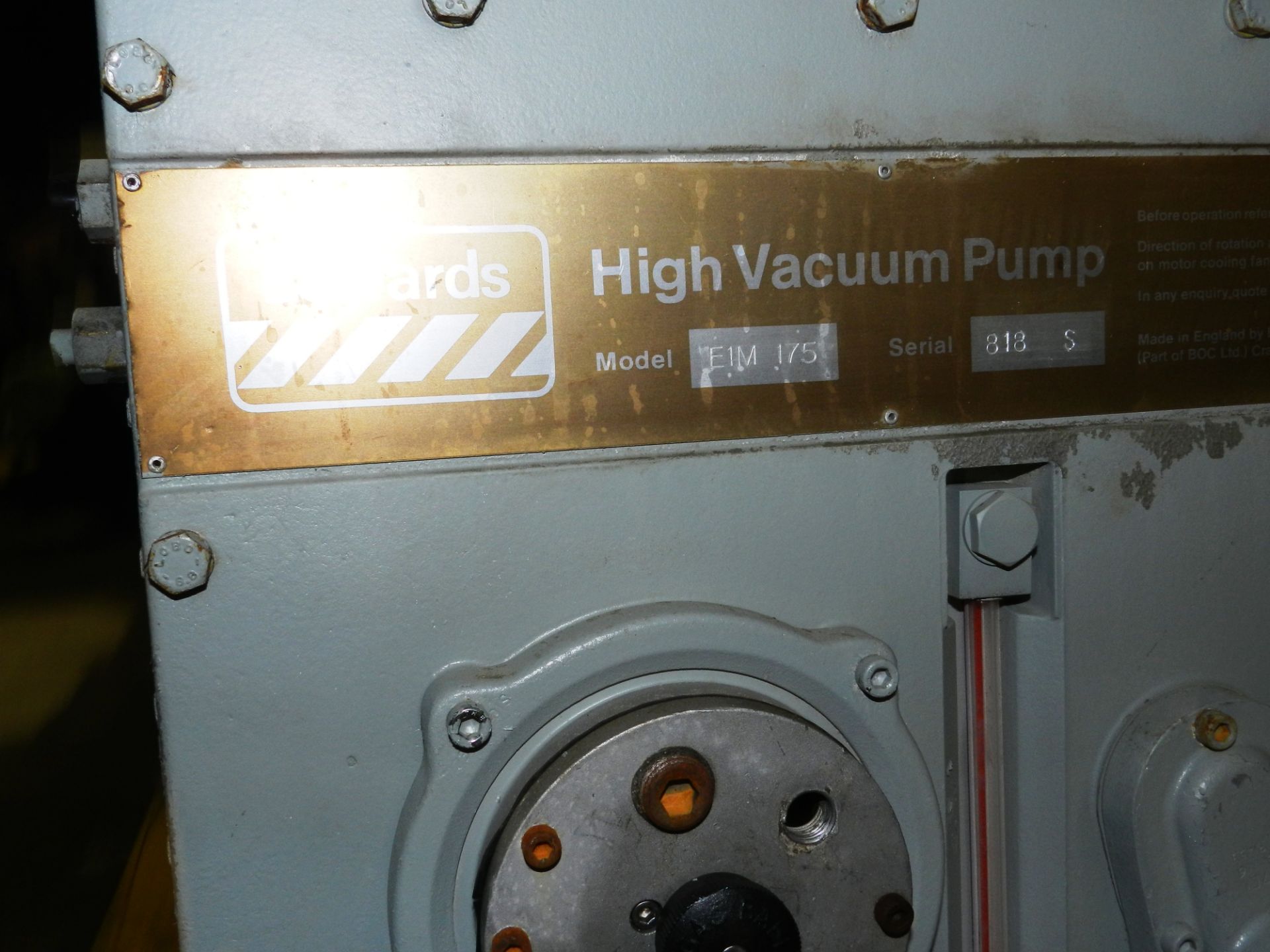 Edwards 175 E1M175 Rotary Vane Dual Stage Mechanical Vacuum Pump - Image 3 of 5