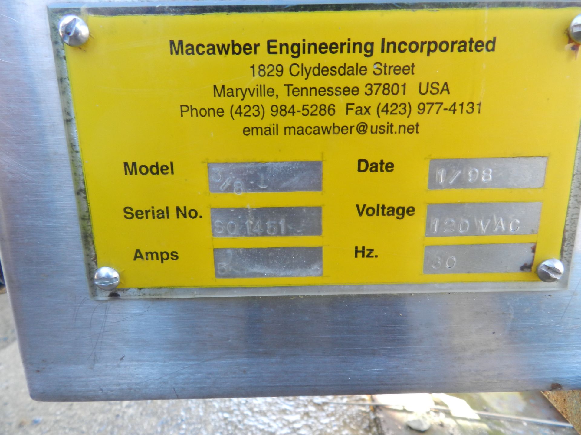 Macawber Engineering 3/8 Denseveyor - Image 5 of 5