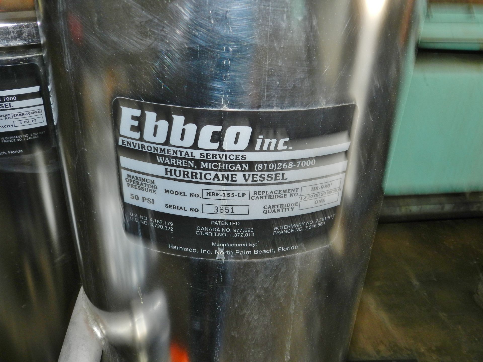 Ebbco Filtration System HRF-155-LP w/Exchange Vessel - Image 2 of 3