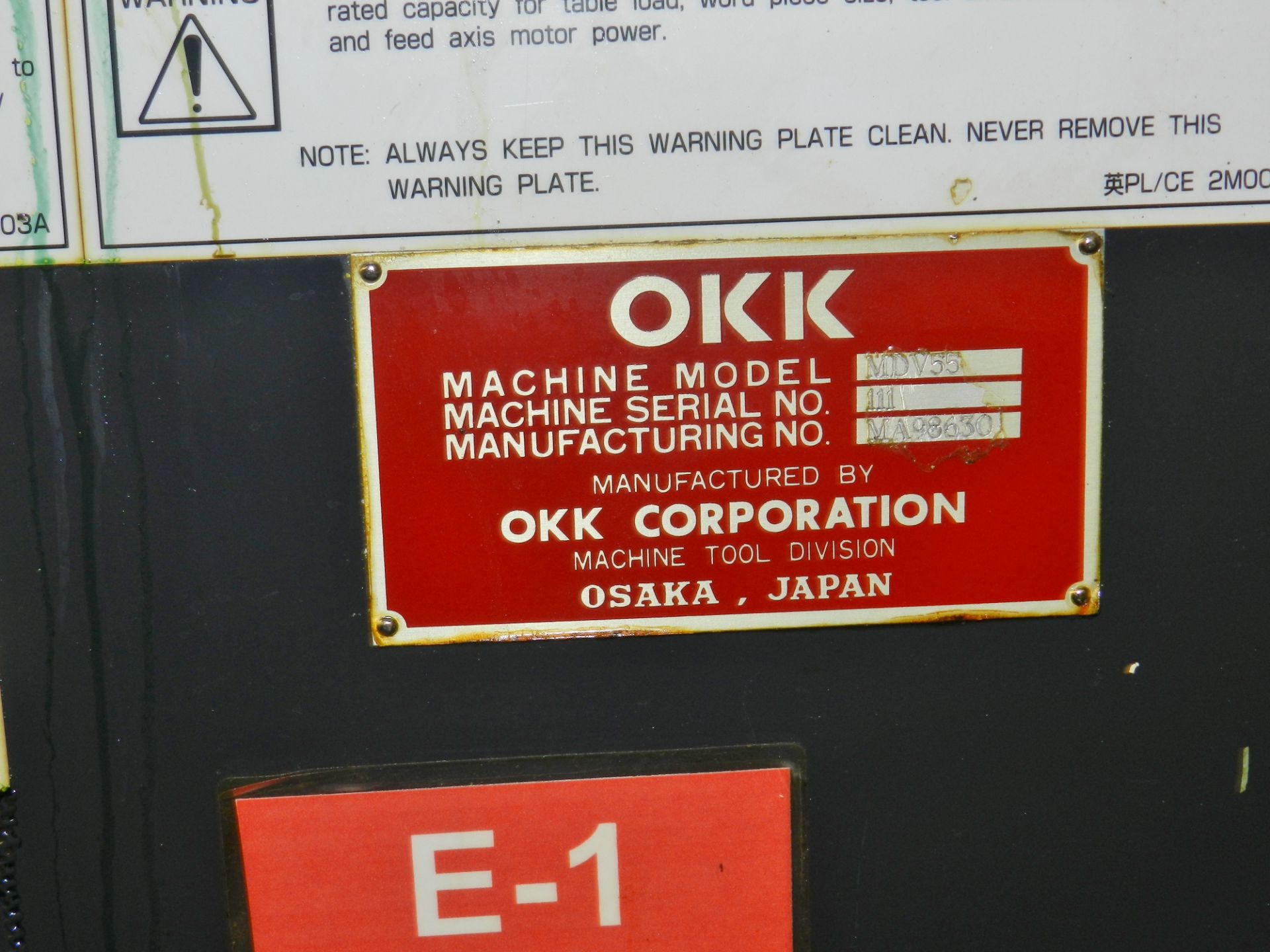 OKK MDV-55 Vertical Machining Center - Image 3 of 7