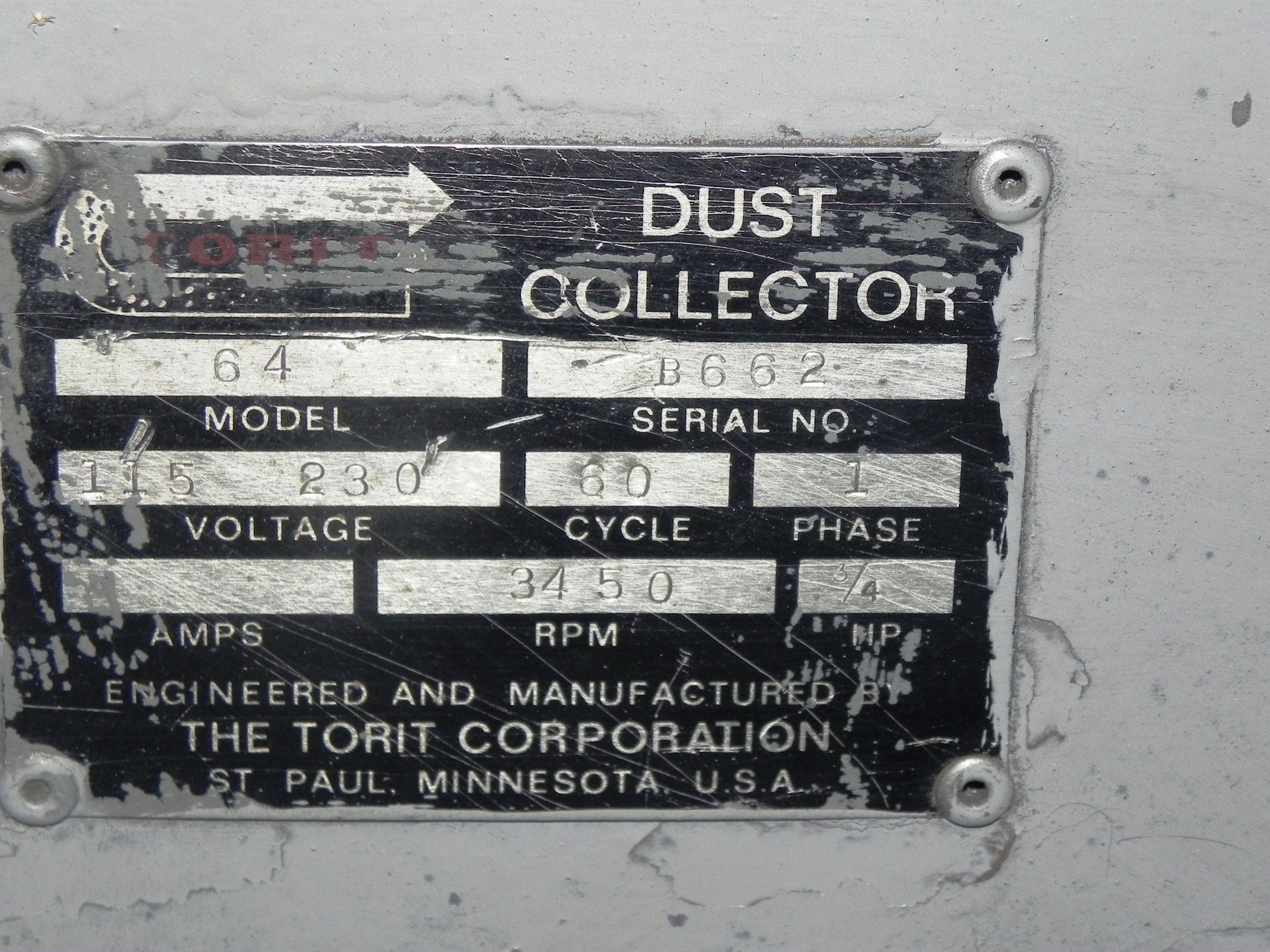 Torit Corporation Model 64 Dust Collector - Image 3 of 4