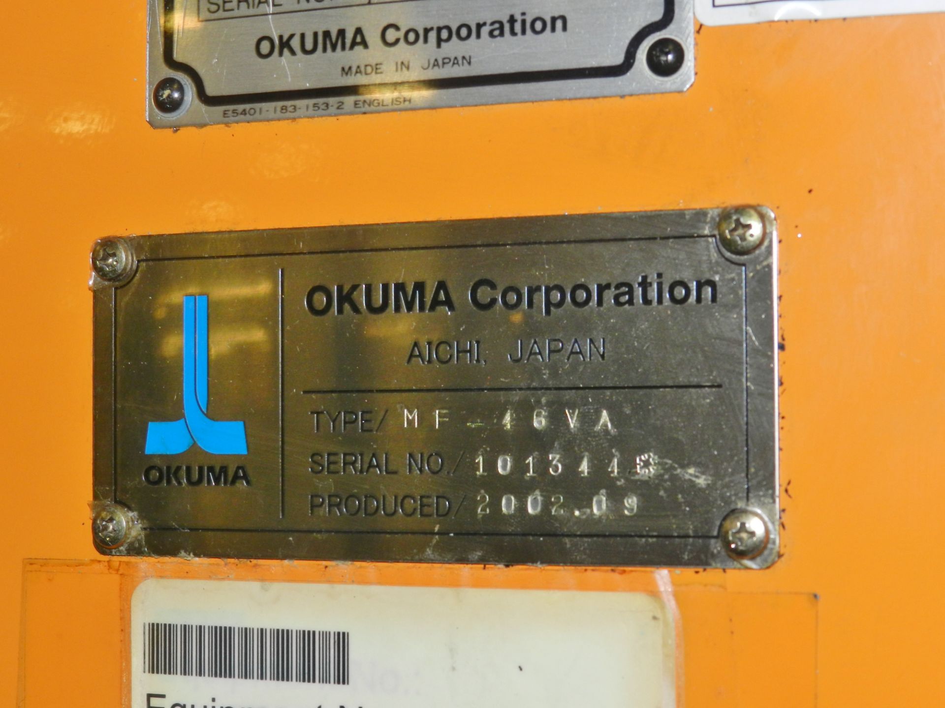 Okuma MF-46VA 2 Pallet Vertical Machining Center - Image 5 of 9