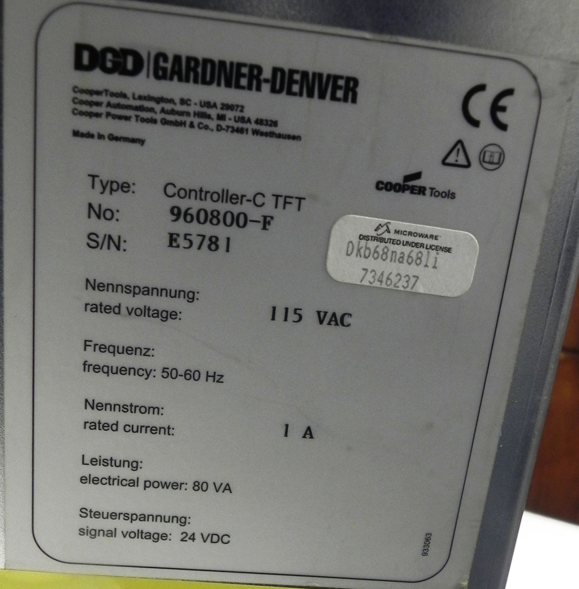 Cooper Gardner Denver 960800-F Controller-C TFT - Image 3 of 7