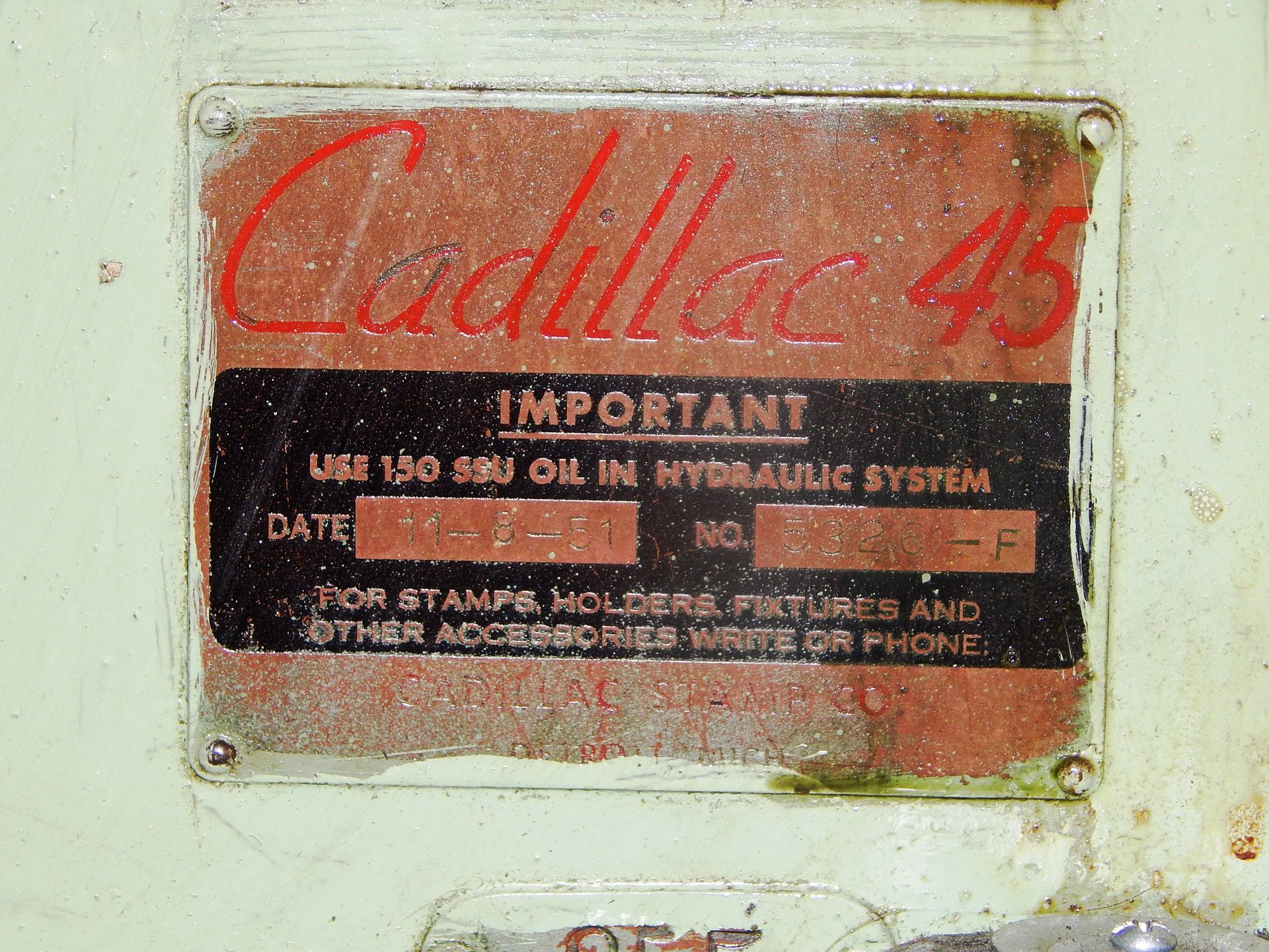 Cadillac 45 Marking Machine - Image 2 of 7