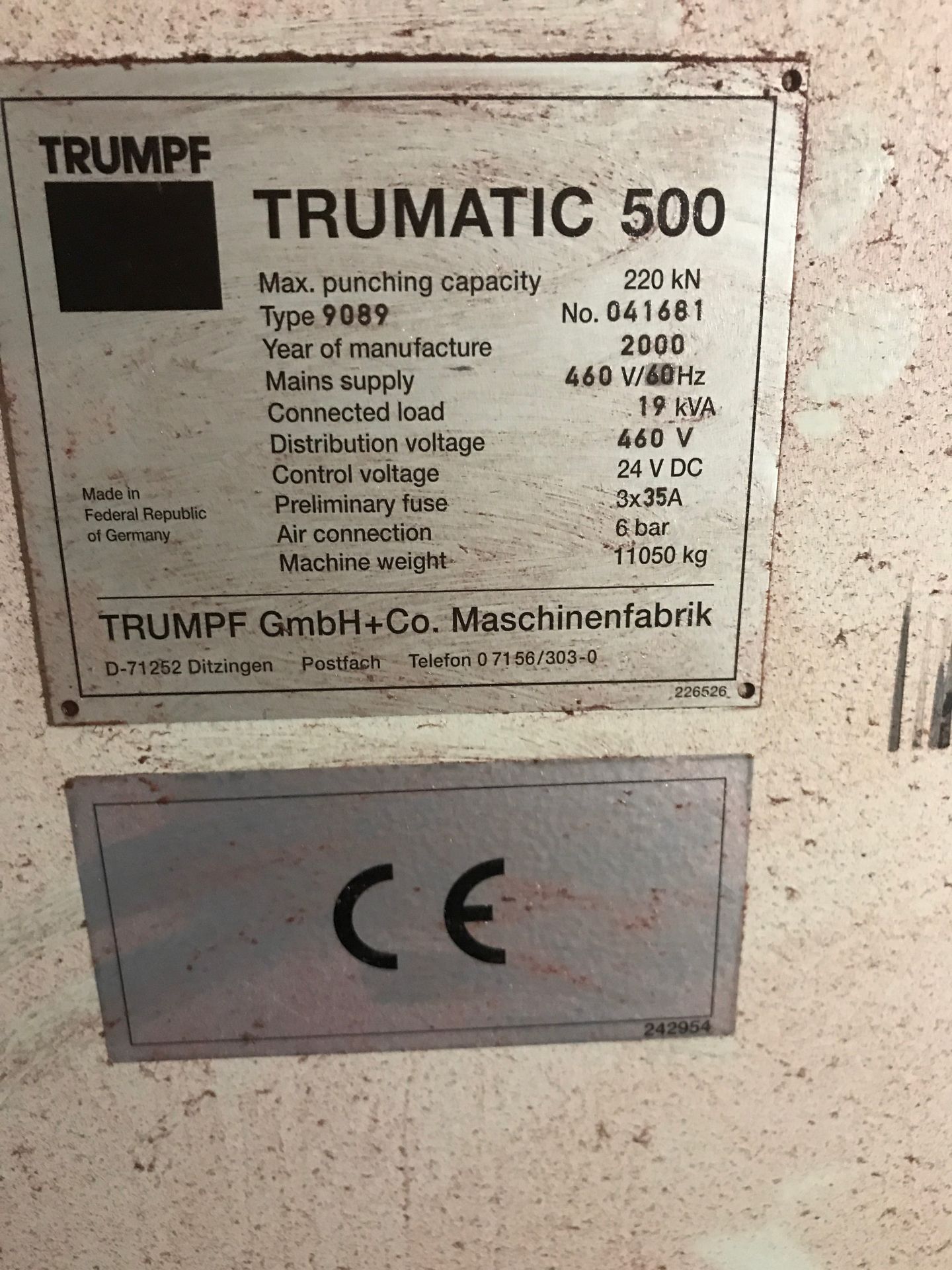 Trumpf Trumatic 500 CNC Turret Punch - Image 2 of 5