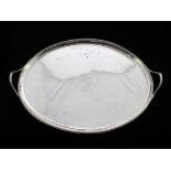 An Antique George III Sterling Silver twin handled tray by Elizabeth Jones, London 1790.