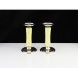 A Pair of Vintage Swiss Sterling Silver candlesticks by Meister of Zurich, circa 1960.