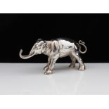 An Antique German Silver Elephant statue circa 1900.