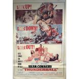 THUNDERBALLJames Bond (1965) US 60 x 40.Sean Connery returns as James Bond 007.