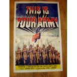 THIS IS YOUR ARMY (1954) US One Sheet Poster (27" x 41") . Folded