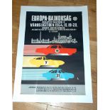 BUDAPEST 'Városliget' (City Park)(1964) Advertising poster for this round of the European Touring