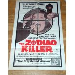 THE ZODIAC KILLER (1971) US One Sheet (27" x 41") Folded.