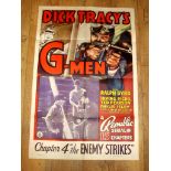 DICK TRACY'S G-MEN (1939) US One Sheet (27" x 41") . Chapter 4. Folded.
