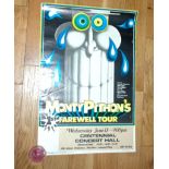 MONTY PYTHON'S 1ST FAREWELL TOUR (Canada) Exhibition poster. Centennial Hall. Folded, with