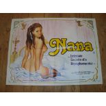 NANA (1982) UK Quad (27" x 40") with Chantrell art work Folded