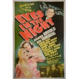 EYES IN THE NIGHT (1942) US One Sheet (27" x 41") (EdWard Arnold & Ann Harding) 41 x 27in. (104 x