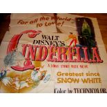 CINDERELLA (1950) US Six Sheet (81" x 81"). Very rare first release six sheet for this Disney