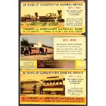 FARMERS & MERCHANTS NATIONAL BANK OF LOS ANGELES (1930's) 3 x Advertising posters . Flat. Paper