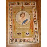 A CORONATION SOUVENIR POSTER (1953) produced by National Savings UK (30" x 20" approx portrait)