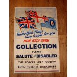 THE FORCES HELP SOCIETY - Collection Poster for Disabled Forces