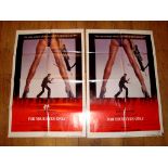 FOR YOUR EYES ONLY (1981) Pair of US Teaser One Sheets (one has some paper loss to centre lower
